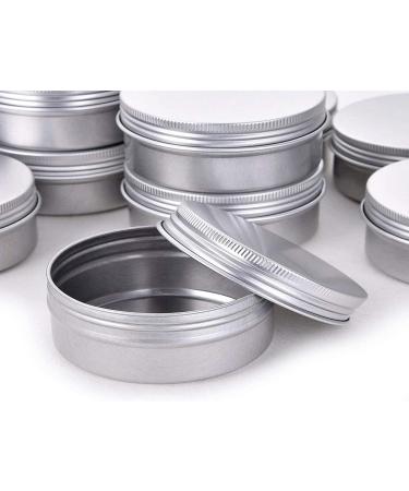 4oz Aluminum Tin Jar Refillable Containers - 12 Pack | 120ml Round Tin Bottle for Cosmetic, Lip Balm, Cream - Buy Online on SooperMarket.com