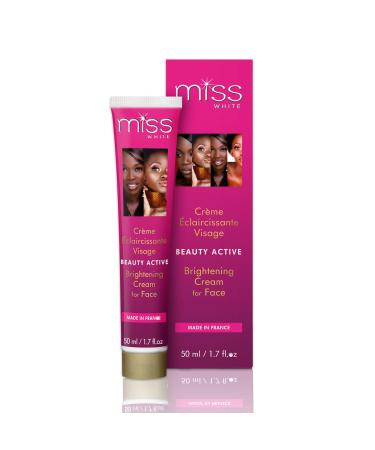 FAIR & WHITE Miss White Skin Brightening Cream for Face - 1.7 fl oz / 50 ml Beauty Active Cream for Age Spots Wrinkles & Brown Spots