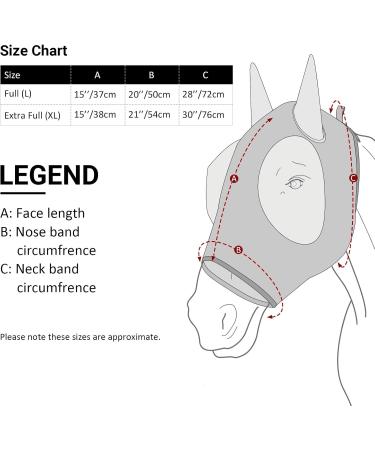 Harrison Howard Stretchable UV Protection Fly Mask - Breathable Full Visibility Eye Opening & Ventilating Earmiths - Dark Blue COB (Medium) - Buy Online on SooperMarket.com