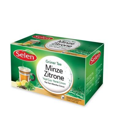 Selenium Green Tea Mint-Lemon 20 Tea Bags Peppermint 20 Pieces (1 Pack)