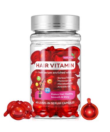 Hair Treatment Serum Hair Vitamin Serum for Women & Men - Argan Macadamia Avocado Oils Enriched with Vitamins A C E Pro B5 No Need Rinse Suit for All Hair Types 2 Fl Oz (Pack of 1)