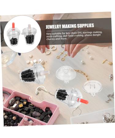 Anneome 1 Set Mini Pearl Milk Tea Phone Accessories Key Chain Making Kit Pearl Tea Pendant Charm Decorate - Buy Online on SooperMarket.com