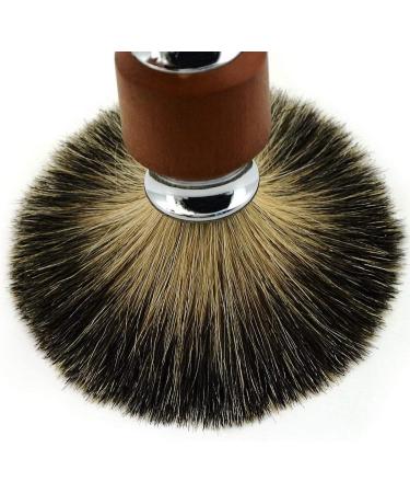 1Pcs Pure Hair Beard Brush - Men's Shaving Brush with Wooden Handle for Perfect Grooming & Styling - Buy Online on SooperMarket.com