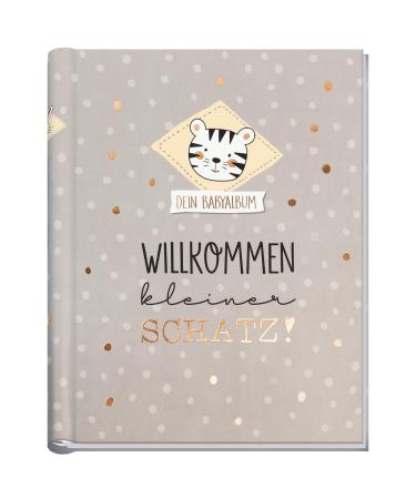 Baby album Dotty Tiger Baby diary for pregnancy and the first year |Memory album for birth |Welcome little treasure!|Sustainable & climate -neutral