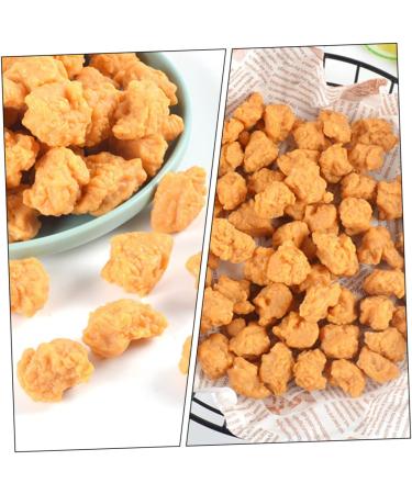 Vaguelly 20 Pcs Simulation Popcorn Chicken Fake Chicken Simulated Roasted Chicken Nuggets Chicken Nuggets Fake Desk Top Decor Realistic Meat Model Toys for Child Pvc Food Chicken Wings 3X2.5X2CMx2pcs 1 - Buy Online on SooperMarket.com