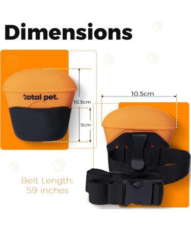 Total Pet Dog Treat Pouch Bag - Silicone, Belt & Clip, Magnetic Closure | Ideal for Puppy & Dog Training/Walking - Buy Online on SooperMarket.com