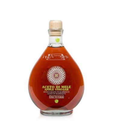 Due Vittorie Apple Vinegar - Easy to Drink Raw Apple Cider Vinegar Aged in Barrique Wine Barrels, Gourmet Vinegar for Cooking, Imported From Italy, All Natural - 16.9 fl oz / 500ml 16.91 Fl Oz (Pack of 1)