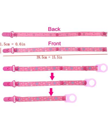 JZK 7-Pack Silicone Baby Dummy Clip Ring and Pacifier Holder Straps for Girls - Mam Soothers Compatible | Multicolor Baby Girl Accessories - Buy Online on SooperMarket.com