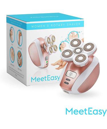 Meeteasy Electric Leg Shaver for Women - Rechargeable Painless Lady Razor - Cordless Bikini Trimmer in Gold - Buy Online on SooperMarket.com