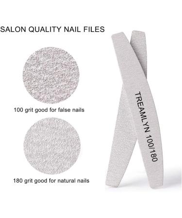 10 Pcs Heavy Duty Nail Files 100/180 Grit - Coarse Nail File for Acrylic/Natural Nails - Emery Boards for Home & Salon Use - Buy Online on SooperMarket.com