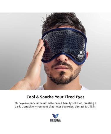 Medcosa Eye Ice Pack - Cooling Gel Mask for Tired Eyes, Pain Relief, Migraines, Puffy Eyes - Aid for Better Sleep - Buy Online on SooperMarket.com