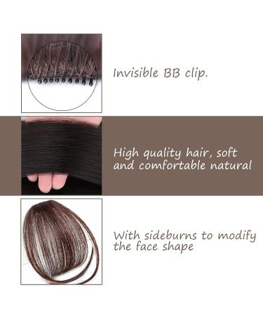 2PCS Curved Wispy Bangs Hair Clip Extensions - Natural Black - Buy Online on SooperMarket.com
