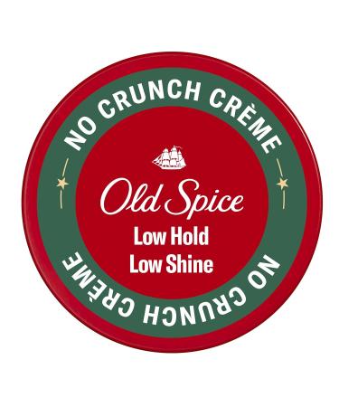 Old Spice No Crunch Crème, Hair Styling Crème for Men, Low Hold with Low Shine, 2.22 oz