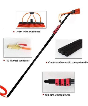Photovoltaic Panel Cleaning Brush High-Altitude Cleaning Brush With Extension Pole Water Fed Pole Brush System Telescopic Window Cleaning Tools 6M 35cm Brush Head 4M/13FT - Buy Online on SooperMarket.com