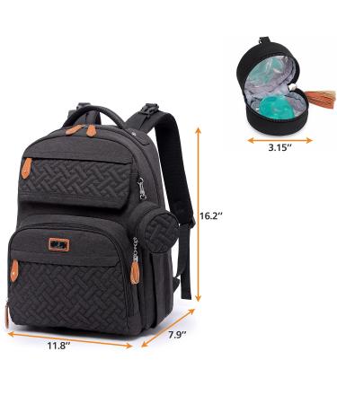 Diaper Bag Backpack  BabbleRoo Unisex Baby Bags with Changing Pad  Pacifier Case & Stroller Straps  Multifunction Waterproof Travel Back Pack for Boys Girls  Black - Buy Online on SooperMarket.com