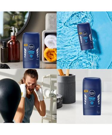 NIVEA Fresh Active Stick Deodorant 50ml - Pack of 3 | Anti-Transpirant | Ergonomic Design - Buy Online on SooperMarket.com