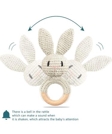 Artestar Greifling Baby Rassel & Bei ring - Eco-Friendly Wooden Baby Toy Gift (Beige Hase) for Newborns - International Shipping - Buy Online on SooperMarket.com