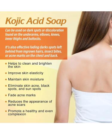 Kojic Acid Soap Kojic Soap Bar Skin Lightening Soap Bath Soap Fades Age Spots Freckles Revitalize and Moisturizing Cleansing Soap for Dark Spots Uneven Skin Tone - Buy Online on SooperMarket.com