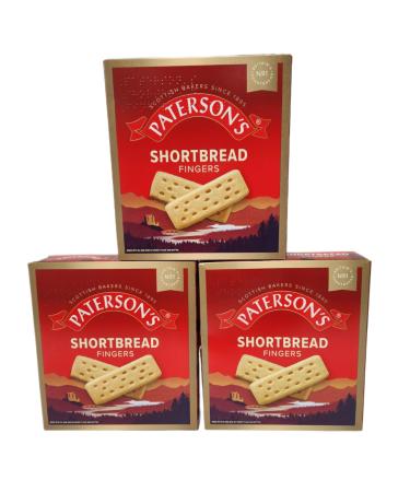 Paterson's Shortbread Fingers 300g Pack Of 3 Delicious Festive Scottish Cookies Sweet Butter Biscuit Delights