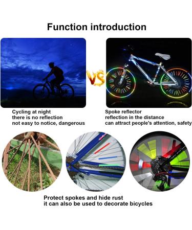 SANNIX 84pcs/7 Sets Bicycle Spoke Skins Wraps - Reflective Wheel Decoration for Kids Road Mountain Bike - Buy Online on SooperMarket.com