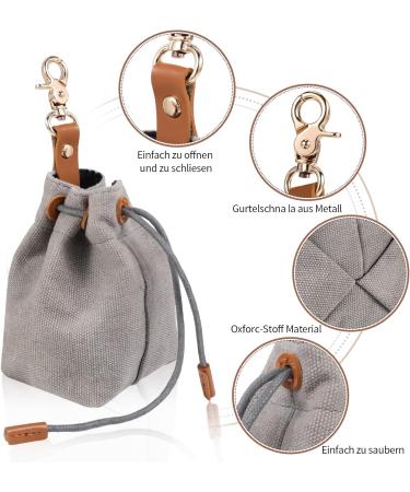 Newofview Canvas Dog Treats & Storage Bag | Durable Feed Bags with Clip Buckle for Training | Best Dog Supplies - Buy Online on SooperMarket.com