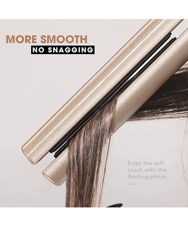 2-in-1 Hair Straightener & Curler for Black Women - Professional Ionic Flat Iron, 1 Inch Gold - Buy Online on SooperMarket.com