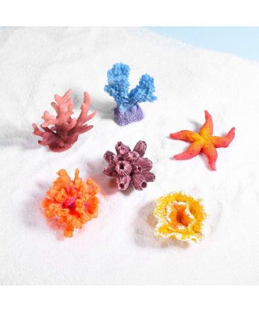 UEETEK 6-Pack Multicolor Sea Star & Coral Aquarium Decor - Realistic Fake Ornaments for Fish Tank Decoration - Buy Online on SooperMarket.com