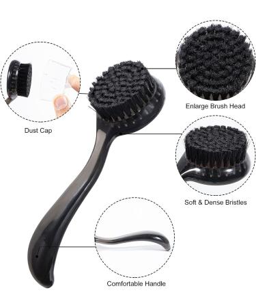 Black Charcoal Facial Cleansing Brush Set - 2Pcs Manual Face Brushes for Deep Cleansing, Exfoliating Pores, Massage, Makeup Removal and Skin Care - Buy Online on SooperMarket.com