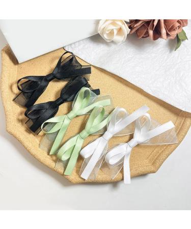 JSGHGDF Ribbon Elegant 2000s Style Side Clip Hair Clip Elaborate Style Large knot Balletcore - Buy Online on SooperMarket.com