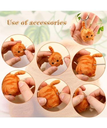 Needle Felting Starter Kit for DIY Ragdoll Cat & Garfield Keychains - Includes Felting Tools and Instructions - Buy Online on SooperMarket.com