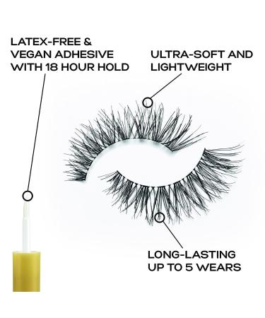 Eylure Naturals False Eyelashes Style No. 031 - Reusable, Adhesive Included - 1 Pair - Buy Online on SooperMarket.com