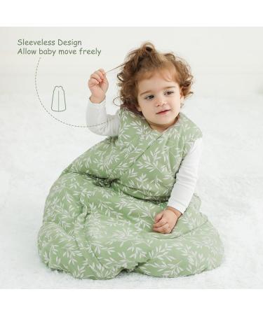 Looxii 3.5 TOG 100% Cotton Baby Sleeping Bag | Newborn Sleepsack for Boys and Girls 12-18 Months | Soft Wearable Blanket | Green Leaf Design - Buy Online on SooperMarket.com