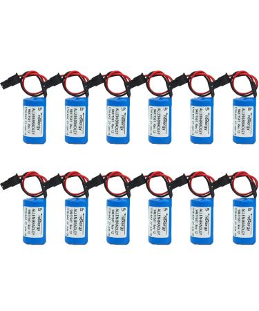 WELLVEUS 12 Pack 1756-BA2 3.0V PLC Battery Replacement for Allen Bradley 1756-BA2 BR2/3A-AB 1745-B1