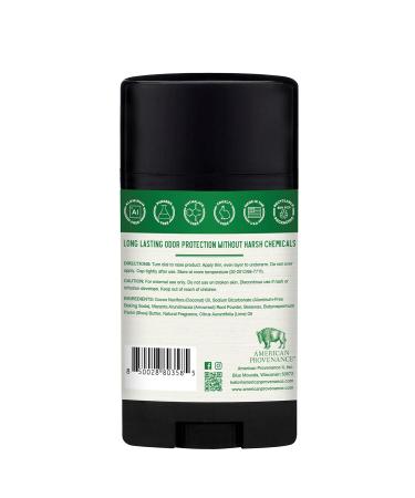 American Provenance All Natural Deodorant for Men and Women- Aluminum Free Deodorant that Lasts All Day - Made in the USA with Essential Oils & Cruelty Free - Bay Rum & Lime (1 Pack) - Buy Online on SooperMarket.com