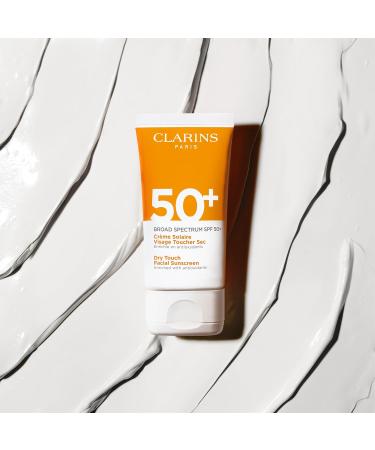 Clarins NEW Dry Touch Face Sunscreen SPF 50+ | Lightweight No White Cast UVA/UVB Protection | Antioxidant-Enriched for All Skin Types | 1.7 oz - Buy Online on SooperMarket.com