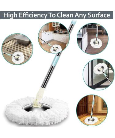 6 Pack Washable Microfiber Spin Mop Refill Heads Compatible with Hurricane Mopnado Spin Mop for Home, Office, and Commercial Use - Buy Online on SooperMarket.com