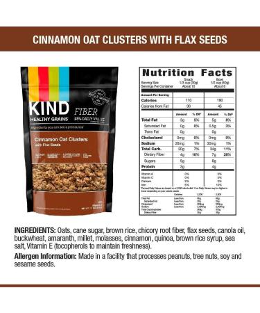 KIND Cinnamon Oat Clusters With Flax Seeds 6 Count - Buy Online on SooperMarket.com
