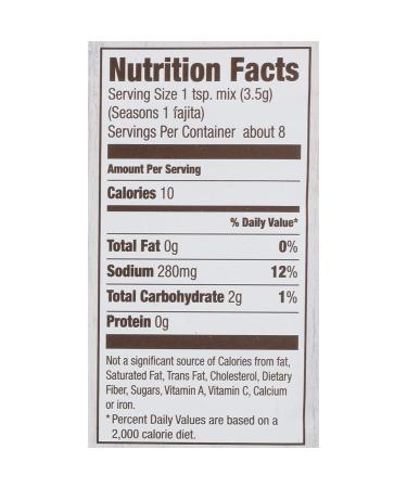 McCormick Organic Fajita Seasoning Mix 1 oz - Flavorful & All-Natural - Buy Online on SooperMarket.com