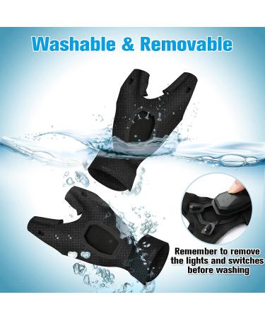 Hinshark LED Flashlight Gloves - Rechargeable Fishing Gifts for Men Cool Tools & Gadgets for Him Birthday, Father's Day, Boyfriend, Husband - Black - Buy Online on SooperMarket.com
