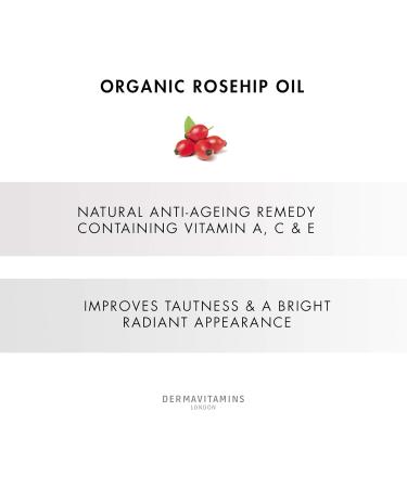 DermaVitamins 100% Organic Cold-Pressed Rose Hip Oil (10ml) - Pure and Natural Skincare Solution - Buy Online on SooperMarket.com