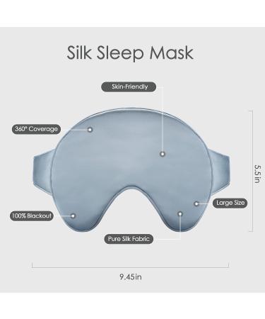 Freshme Mulberry Silk Cotton Sleep Mask | Fully Light Blocking Eye Cover for Side Sleepers | Adjustable Elastic | Comfortable Blinder for Travel, Nap, Yoga | Men & Women - Buy Online on SooperMarket.com