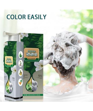 1PC Natural Plant Hair Dye Bubble Plant Hair Dye Plant Based Hair Dye for Gray Hair Coverage Hair Color for Men Women Hair Dyeing Cream Gentle Safe for Scalp & Hair Brown 100ml. - Buy Online on SooperMarket.com