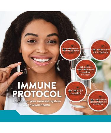 TRUE PROTOCOLS - Immune Protocol (2 items) - Immune Support (90 Caps) & Vitamin D-K2 Balance (120 Caps) - Bioavailable Capsules For Optimal Immune System Support Bone Cardiovascular & Overall Health - Immune System Booster - Non-GMO Supplements - Buy Online on SooperMarket.com