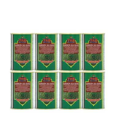 TRS | Sarson Ka Saag 450G | Green Mustard Leaves in Curry Sauce | Ready to Heat and Serve | Indian Origin | Pack Of 8
