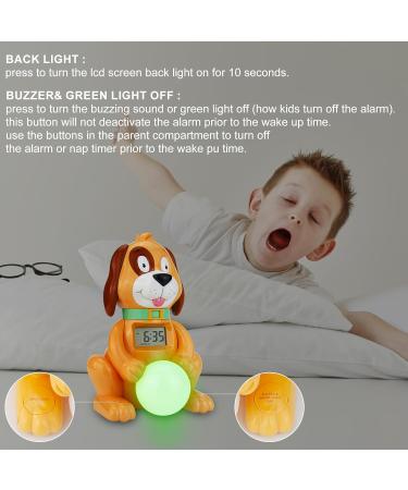 Buy Bigmonat Cute Dog Children's Alarm Clock - Time-Controlled Digital Clock for Kids - Yellow - Battery & AC Powered - Buy Online on SooperMarket.com