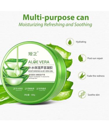 1PC Aloe Vera Gel 300g Natural Aloe Gel Sun Relief Moisturizer Organic Aloe Vera Gel for Face & Body Soft and Soothing Sensitive Skin Hydration - Buy Online on SooperMarket.com