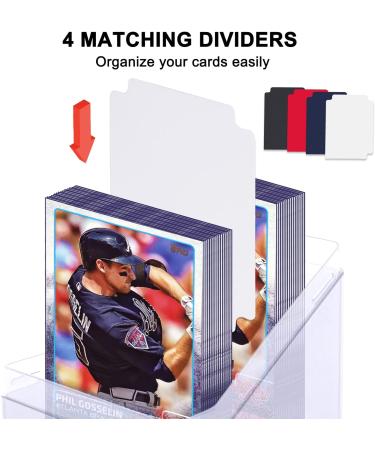 4 Pack Acrylic Trading Card Deck Cases - Fits 100+ Sleeved Cards - For YuGiOh, MTG, and Sports Cards - 4 Colors - Buy Online on SooperMarket.com