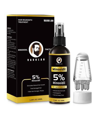 5% Minoxidil Spray Serum for Men and Women - Promotes Hair Growth Beard Growth Prevents Hair Thinning & Loss 3.34 Fl Oz/100ml