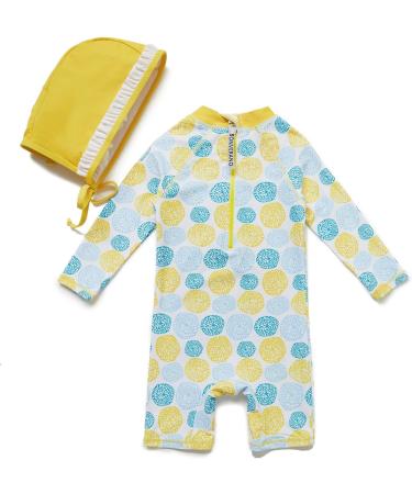 Bonverano Baby Girls Swimsuit 9-12 Months Lemon | UPF 50+ Sun Protection - Buy Online on SooperMarket.com