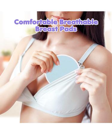 Organic Bamboo Nursing Breast Pads - 14 Pack for Breastfeeding and Maternity | Reusable, Washable, Soft & Natural | Large Nipple Pads for New Moms - Multicolor Set with Laundry Bag - Buy Online on SooperMarket.com